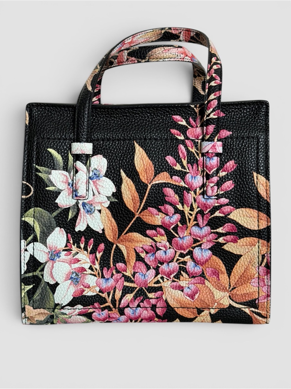 Salvatore Ferragamo Floral Print Leather Small Tote Bag - Picture 3 of 16